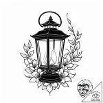 Tattoo sketch, chihiro silhouette with lanter… – style Jaeger Mini – tattoo sketch (18.11.2025 06:59)