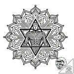 Tattoo sketch a person’s silhouette merging w… – style Flux Inscriptions – tattoo sketch (18.11.2025 07:05)