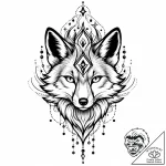 Tat tattoo sketch, surrealistic fox with frag… – style Jaeger Mini – tattoo sketch (18.11.2025 07:59)