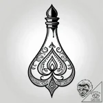 Potion vial swirling with light, ink illustra… – style Jagger Old – tattoo sketch (18.11.2025 08:02)