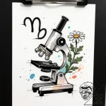 Tattoo design the glyph for virgo (6th house)… – style Flux Inscriptions – tattoo sketch (18.11.2025 08:41)