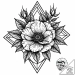 Tat tattoo sketch, wild rose bush with sharp… – style Jaeger Mini – tattoo sketch (18.11.2025 08:47)