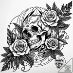 Tat tattoo sketch, intertwining jungle vines… – style Jaeger Simple – tattoo sketch (18.11.2025 09:11)