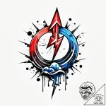 A dramatic shot of lightning striking over a… – style Jagger Old – tattoo sketch (18.11.2025 09:17)