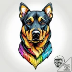 ротвейлер, concept art for tattoo, vibrant co… – style Jagger Old – tattoo sketch (18.11.2025 09:29)