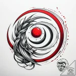 Xiphos blade beneath spectral moon, concept a… – style Jaeger Simple – tattoo sketch (18.11.2025 09:34)