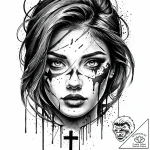 Tat tattoo sketch, splash of paint forming ab… – style Jaeger Mini – tattoo sketch (18.11.2025 10:14)
