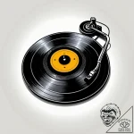 Vinyl record on a turntable – style Jagger Old – tattoo sketch (18.11.2025 12:08)