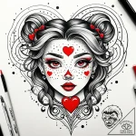 Tattoo sketch, gidget fluffy with heart eyes,… – style Jaeger Simple – tattoo sketch (18.11.2025 12:29)