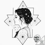 Tattoo sketch a silhouette of a person lookin… – style Jaeger Mini – tattoo sketch (18.11.2025 12:32)