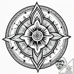 Tattoo sketch, earthsea compass rose with mag… – style Jagger Old – tattoo sketch (18.11.2025 12:34)