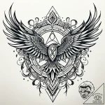 93. tattoo sketch: “vetar” rune subtly integr… – style Jaeger Simple – tattoo sketch (18.11.2025 12:50)