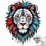 Eskiz.to, tattoo sketch, alex lion head with… – style Jaeger Mini – tattoo sketch (18.11.2025 12:52)