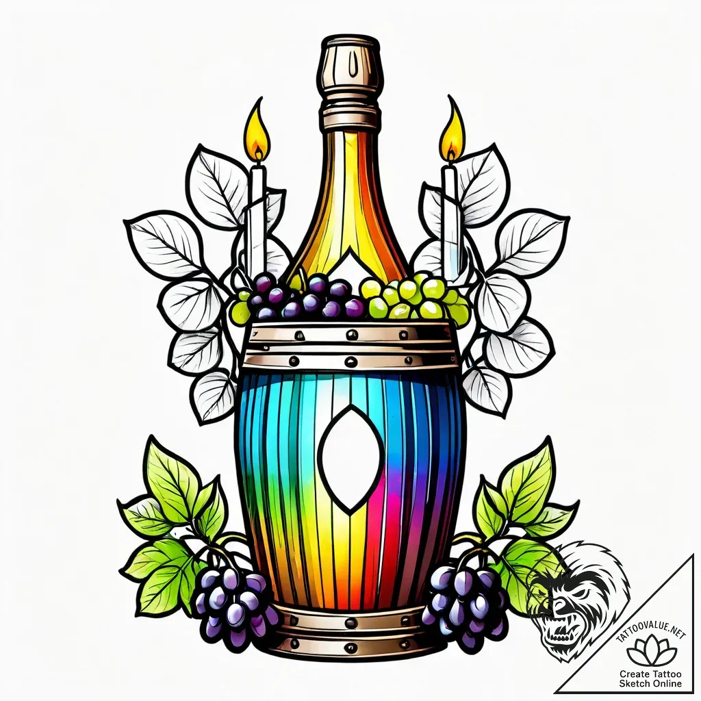 Tat tattoo sketch, winemaker’s barrels stacke... - style Jagger Old - tattoo sketch (18.11.2025 12:55)