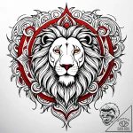 Tattoo sketch a leo lion with the sun’s glyph… – style Jaeger Simple – tattoo sketch (18.11.2025 14:36)