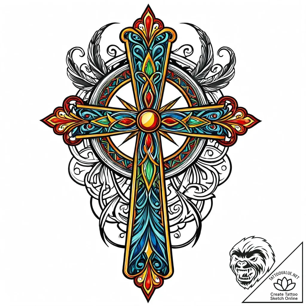 Victory (symbol), ink illustration for tattoo... - style Jaeger Mini - tattoo sketch (18.11.2025 15:38)