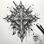 Tattoo sketch, artistic painter with brush in… – style Jaeger Simple – tattoo sketch (18.11.2025 15:59)