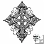 Strength (symbol), concept art for tattoo, hi… – style Jaeger Mini – tattoo sketch (18.11.2025 16:01)