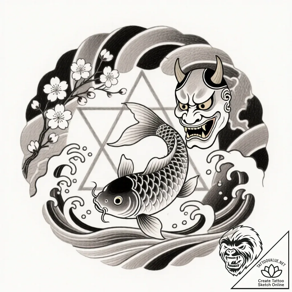 Tat tattoo sketch, intricate circular mandala... - style Flux Inscriptions - tattoo sketch (18.11.2025 16:32)