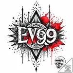 Tattoo sketch a glowing “level 99” or “max le… – style Jaeger Mini – tattoo sketch (18.11.2025 16:38)