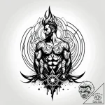 Tattoo sketch a silhouette of a man standing… – style Jagger Old – tattoo sketch (18.11.2025 16:41)