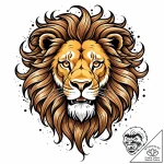 Tattoo sketch a majestic leo lion, its fur an… – style Jaeger Mini – tattoo sketch (18.11.2025 16:50)