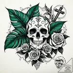 Tat tattoo sketch, deep green monstera leaf w… – style Jaeger Simple – tattoo sketch (18.11.2025 16:59)