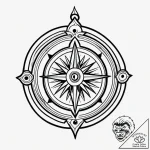 Tattoo design a small, stylized compass., art… – style Jagger Old – tattoo sketch (18.11.2025 17:04)