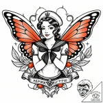 Tattoo sketch, paprika with butterfly wings,… – style Jaeger Mini – tattoo sketch (18.11.2025 17:45)