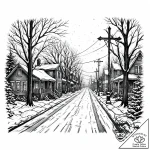A quiet, snow-covered residential street in a… – style Jaeger Mini – tattoo sketch (18.11.2025 19:05)