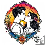 Tat tattoo sketch, maria and manolo silhouett… – style Jaeger Mini – tattoo sketch (18.11.2025 21:45)