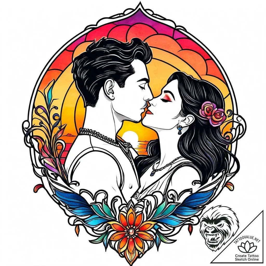 Tat tattoo sketch, maria and manolo silhouett... - style Jaeger Mini - tattoo sketch (18.11.2025 21:45)