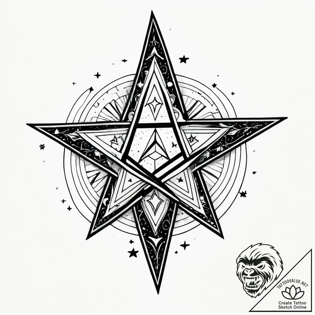 Tattoo sketch a minimalist constellation of a... - style Jagger Old - tattoo sketch (18.11.2025 22:04)