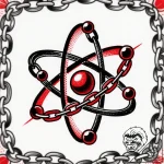 Atomic chains radiating neon light, tattoo li… – style Flux Inscriptions – tattoo sketch (18.11.2025 23:45)