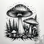 Tattoo sketch a glowing 1up mushroom with a m… – style Jaeger Simple – tattoo sketch (19.11.2025 04:05)