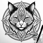 Tattoo sketch, cat silhouette with stars, dre… – style Jaeger Simple – tattoo sketch (19.11.2025 05:24)