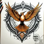 Mockingjay, artistic tattoo sketch, stylized… – style Jaeger Simple – tattoo sketch (19.11.2025 08:05)