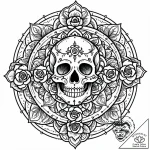 Tattoo design a complex mandala with a powerf… – style Jaeger Mini – tattoo sketch (19.11.2025 08:25)