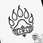 Bear’s paw, tattoo sketch design, minimalist… – style Flux Inscriptions – tattoo sketch (19.11.2025 09:05)