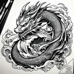 Tattoo sketch, luca’s human face transitionin… – style Jaeger Simple – tattoo sketch (19.11.2025 10:44)