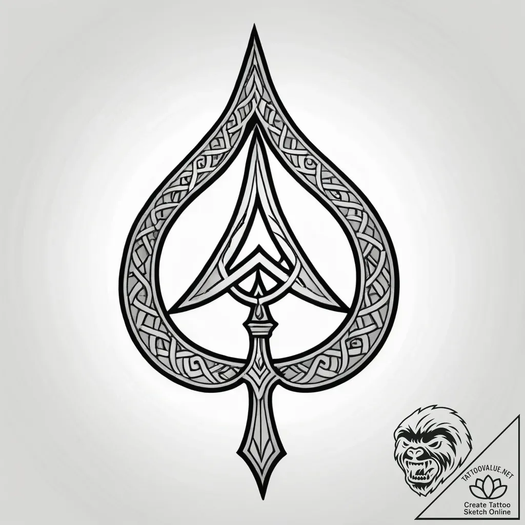 134. tattoo design: a minimalist "klad" rune,... - style Jagger Old - tattoo sketch (19.11.2025 11:25)