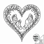 Tattoo design a heart made of tiny footprints… – style Jaeger Mini – tattoo sketch (19.11.2025 12:25)