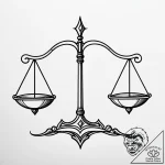 Tattoo sketch libra’s glyph balanced on a sin… – style Jaeger Simple – tattoo sketch (19.11.2025 13:24)