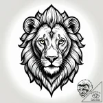 лев, artistic tattoo sketch, on a clean white… – style Jagger Old – tattoo sketch (19.11.2025 14:05)