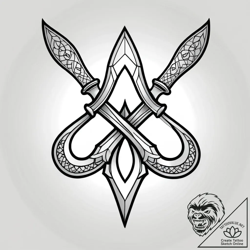 Tattoo sketch a blacksmith's tongs holding a... - style Jagger Old - tattoo sketch (19.11.2025 15:25)