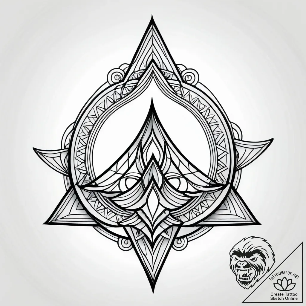 Tattoo sketch a flowing gradient of colors th... - style Jagger Old - tattoo sketch (19.11.2025 16:44)