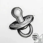 пацифик, tattoo drawing outline, on a clean w… – style Flux Inscriptions – tattoo sketch (19.11.2025 18:05)