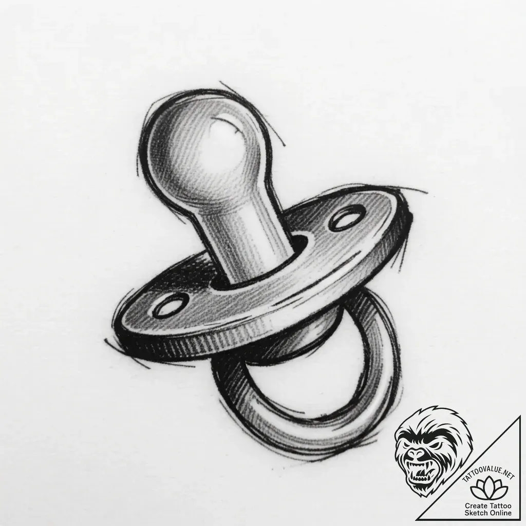 пацифик, tattoo drawing outline, on a clean w... - style Flux Inscriptions - tattoo sketch (19.11.2025 18:05)