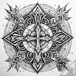 Tat tattoo sketch, magical battle scene with… – style Jaeger Simple – tattoo sketch (19.11.2025 19:44)