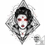 Tat tattoo sketch, lucy with glowing tattoos… – style Jaeger Mini – tattoo sketch (19.11.2025 20:05)